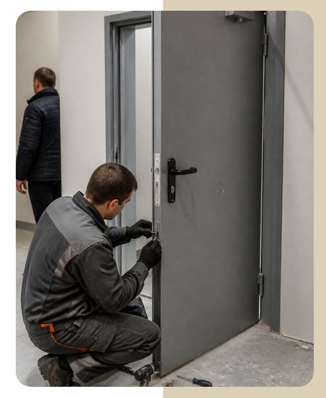 Ремонт противопожарной двери в Ессентуках по цене 6628 р. | Дверной